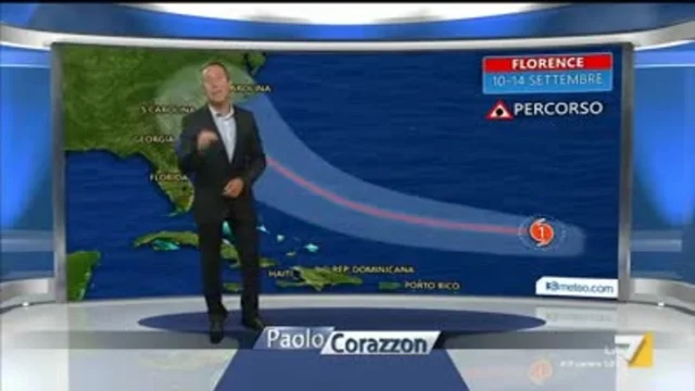 Il meteo della sera del 10 settembre