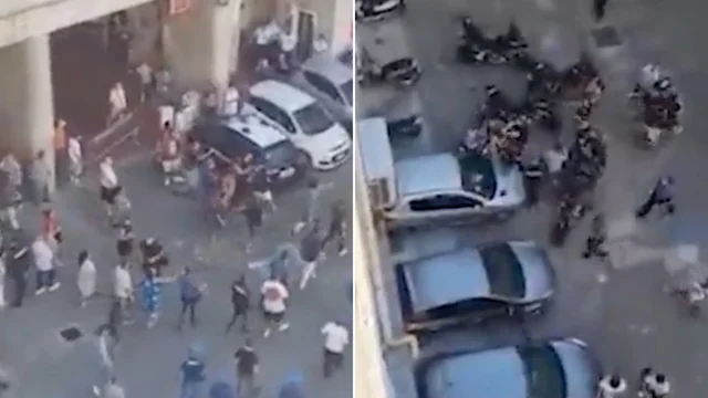 Napoli, violentissima rissa nel cortile dell'ospedale