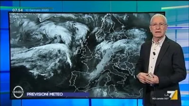 Le previsioni meteo del 10/01/2020