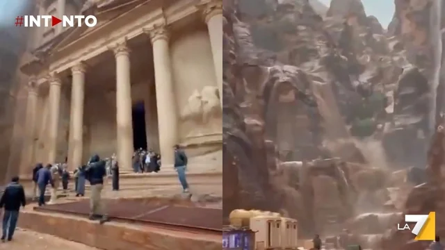 Paura a Petra: 1800 turisti evacuati per una piena improvvisa