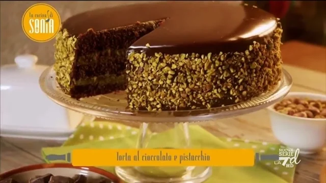 Torta al pistacchio e cioccolato