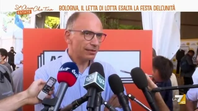 Bologna, il Letta di lotta esalta la Festa de l'Unità