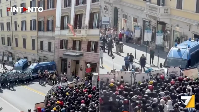 Roma, tensione al corteo contro il DL Sicurezza: scontri tra manifestanti e polizia
