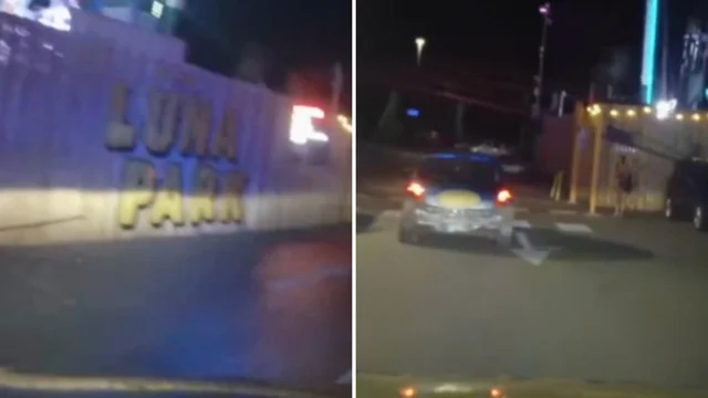 L'auto sfugge alla polizia e sfreccia nel luna park: l'inseguimento spettacolare