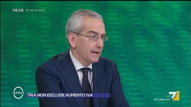 Omnibus - Tria non esclude l'aumento dell'IVA