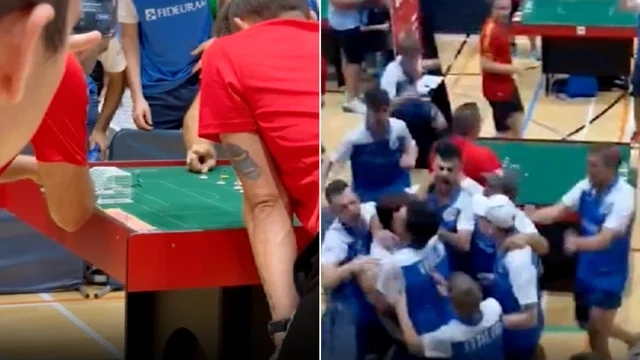 Calcio da tavolo Subbuteo, Italia campione d'Europa: esultanza show