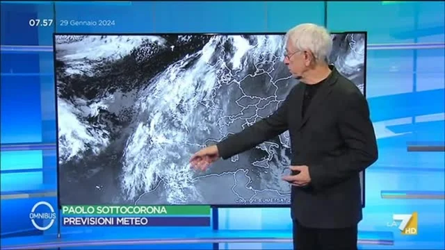 Meteo LA7 del 29/01/2024