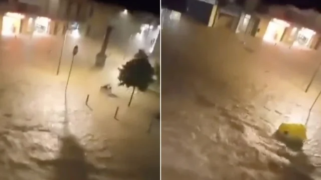 Maltempo in Toscana, il Bisenzio trasforma le strade in fiumi di fango: panico tra gli abitanti