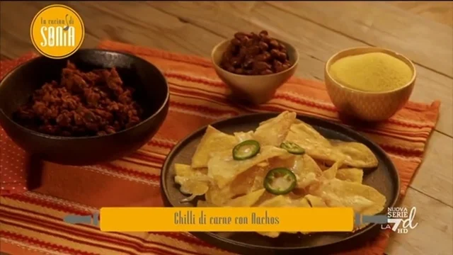 Chilli con carne e nachos