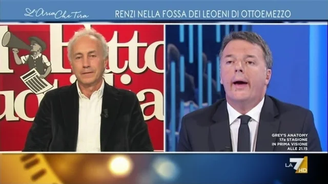 Lo scontro in sintesi tra Matteo Renzi e Marco Travaglio