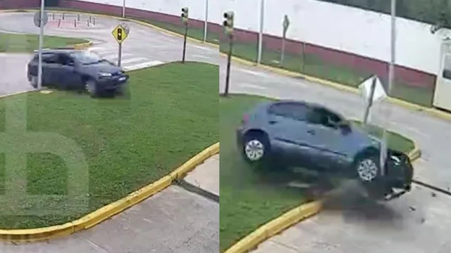 L'esame di guida finisce malissimo: l'incredibile incidente contro un palo della luce