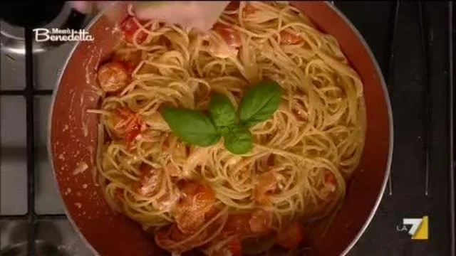 Spiedini e Spaghetti alla Feta