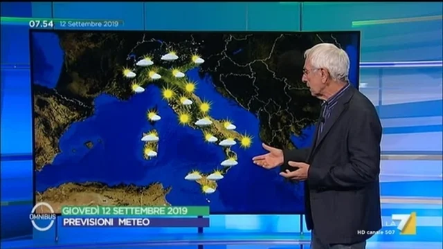 Le previsioni del tempo del 12 settembre