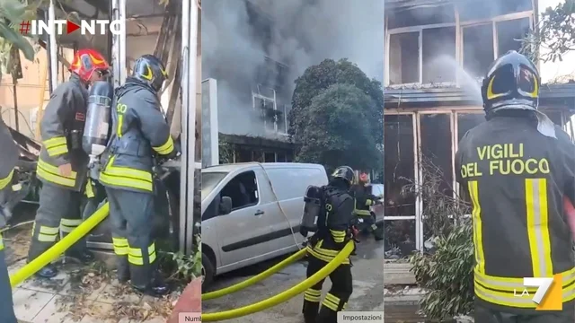 Incendio in un ex hotel a Cattolica: evacuate 130 persone