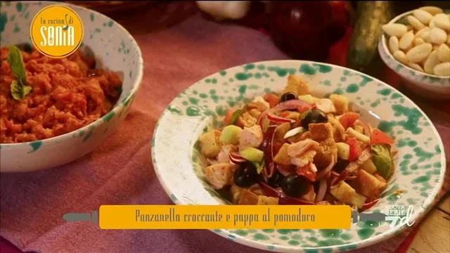 Panzanella croccante e pappa al pomodoro