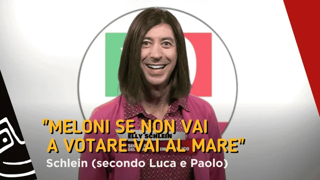 Schlein (secondo Luca e Paolo): "Meloni se non vai a votare vai al mare"