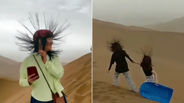 Capelli si drizzano nel deserto: il curioso fenomeno che mette a rischio la vita