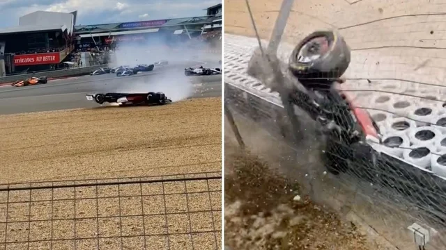 Silverstone, il terrificante incidente di Zhou ripreso da un fan in tribuna