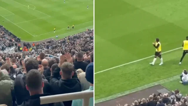 Tonali si scalda e i tifosi del Newcastle reagiscono così: il video
