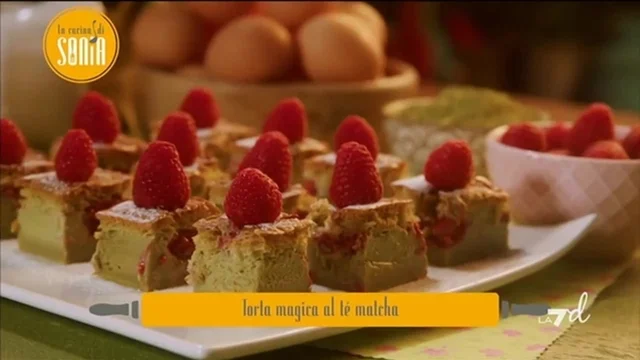 Torta magica al té matcha
