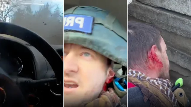 Ucraina, giornalista italiano colpito da una bomba: il momento dell'esplosione