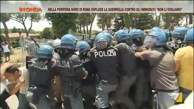 Nella periferia Nord di Roma, guerriglia