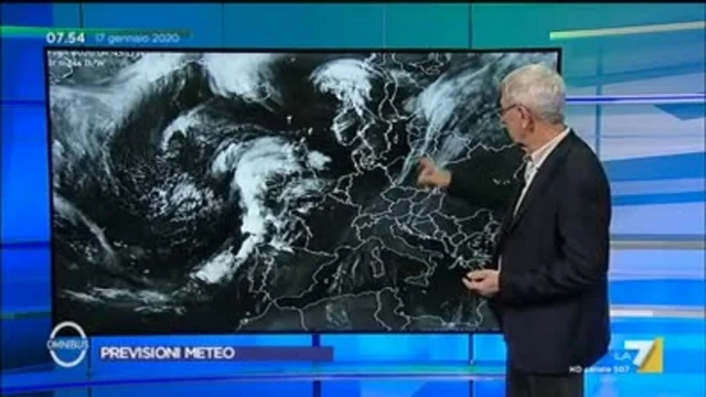 Le previsioni meteo del 17/01/2020