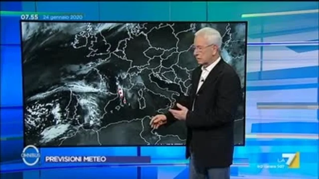 Le previsioni meteo del 24/01/2020