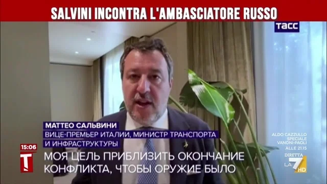 Salvini incontra l'ambasciatore russo