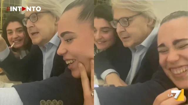 Siparietto tra Sgarbi e due fan di Tony Effe: “Mi deve il successo di Miu Miu"