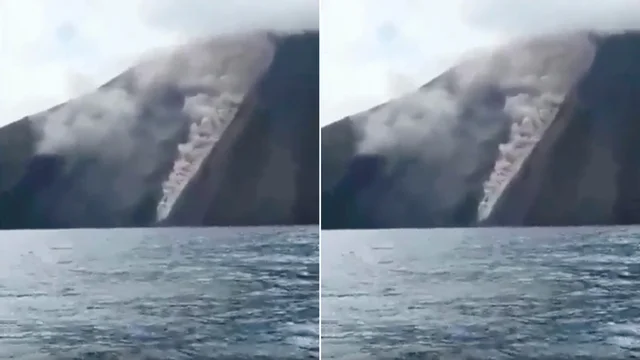 Colata di lava a Stromboli: le spettacolari immagini