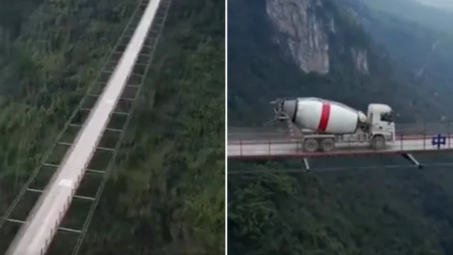 Il ponte sospeso è da brividi: la vista è mozzafiato
