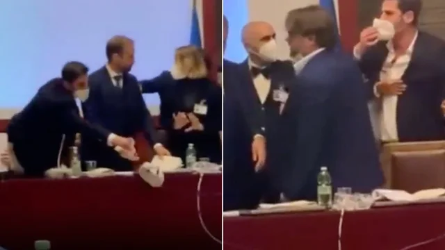 Fisco, scoppia la rissa in commissione: volano microfoni, insulti e spintoni