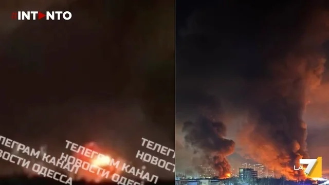 Massiccio attacco con droni russi su Odessa: incendi e danni alle infrastrutture civili