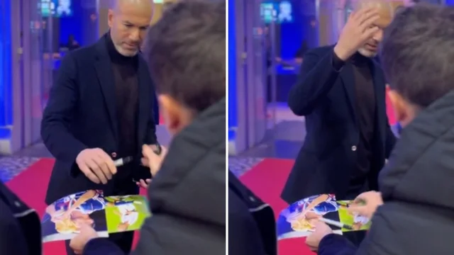 Zidane reagisce malissimo alla richiesta di autografare la foto della capocciata a Materazzi