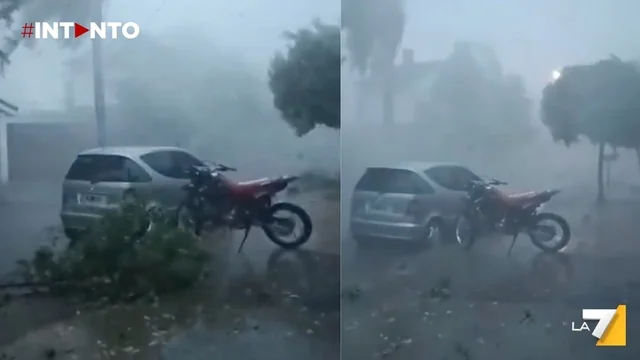Forti raffiche di vento colpiscono Santa Fe, Argentina
