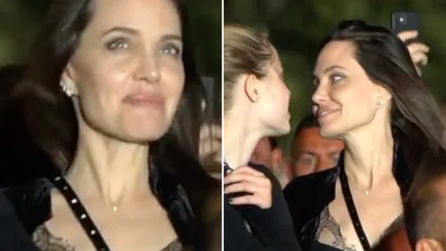 Angelina Jolie canta e balla al concerto dei Maneskin a Roma: i video dai social