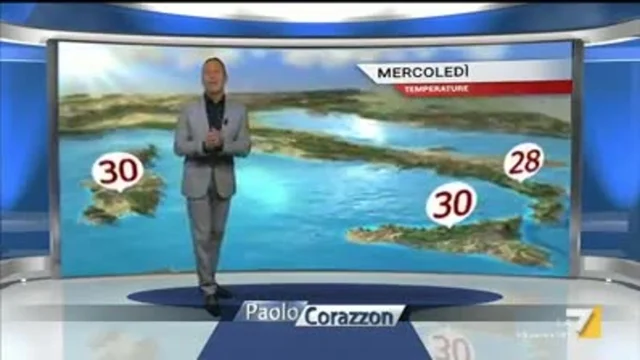 Il meteo della sera del 4 settembre