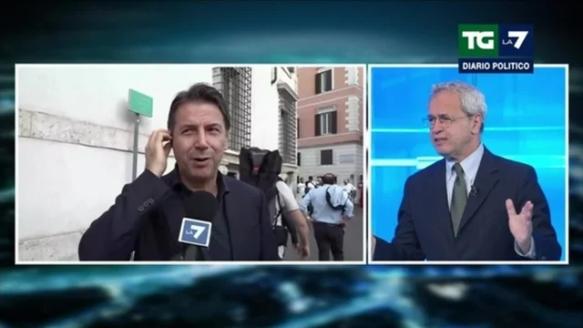 Siparietto tra Mentana e Conte: "Non la voglio mettere in mezzo...", "E non mi metta, è sabato"