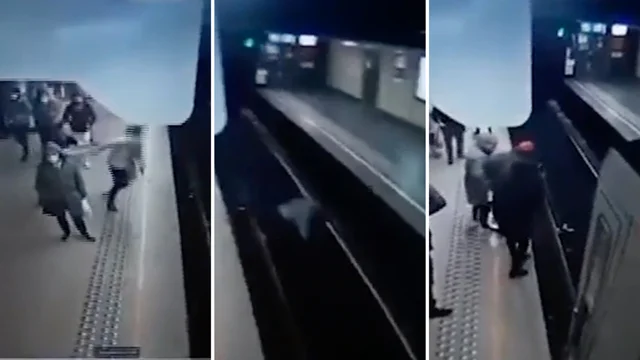 Bruxelles, donna spinta sui binari: il treno si ferma a un metro da lei