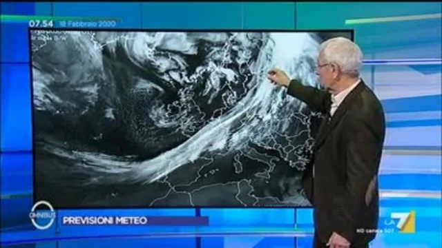 Le previsioni meteo del 18/02/2020