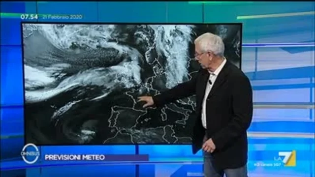 Le previsioni meteo del 21/02/2020