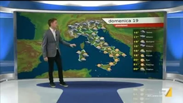Il meteo della sera del 18 maggio