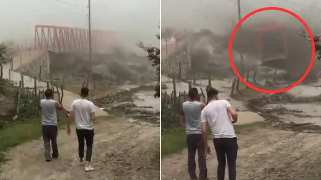 Argentina, clima estremo: il ponte crolla per la piena del fiume