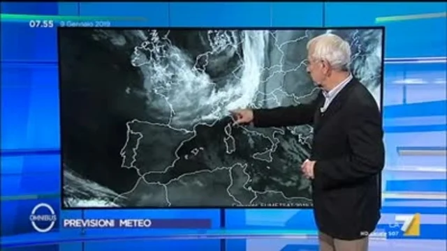Il meteo del 9 gennaio