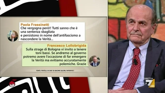 Chat di Lollobrigida su strage di Bologna, Bersani: "Vergogna, si inchinasse davanti alle vittime"