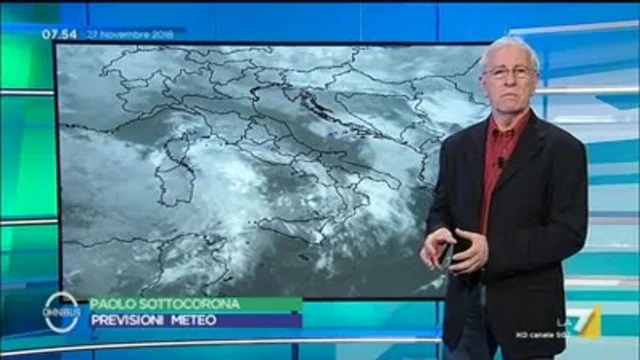 Il meteo del 27 novembre