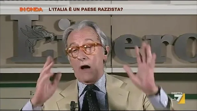 Vittorio Feltri abbandona lo studio di In Onda