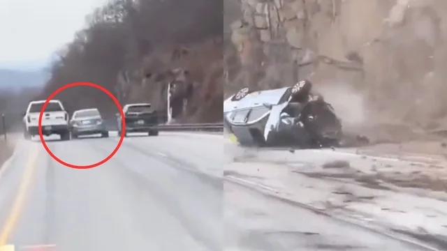 Prova il sorpasso in tutti i modi ma perde il controllo e si ribalta: il video choc dell'incidente