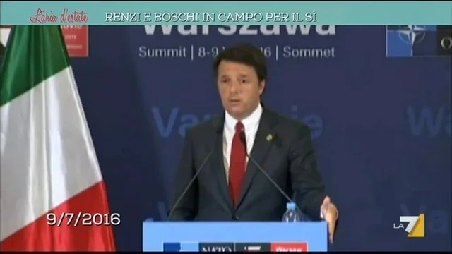 Renzi e Boschi in campo per il Si